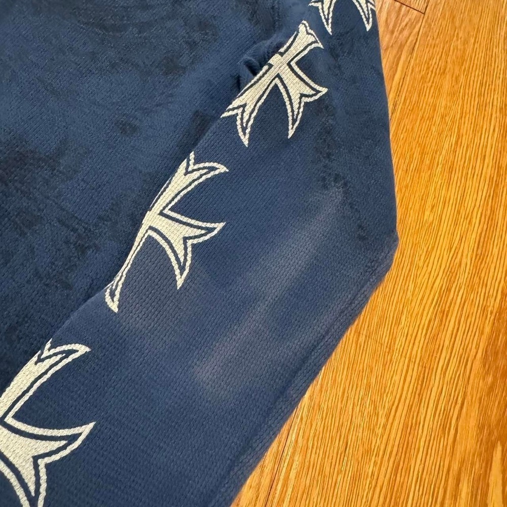 Raw State Men's Shirt Y2K Skater Gothic Long Sleeve Blue Baggy Size Small - Picture 4 of 8